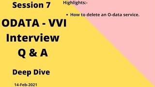 ODATA Interview Q & A| 7 | How to delete a Service - Different Steps
