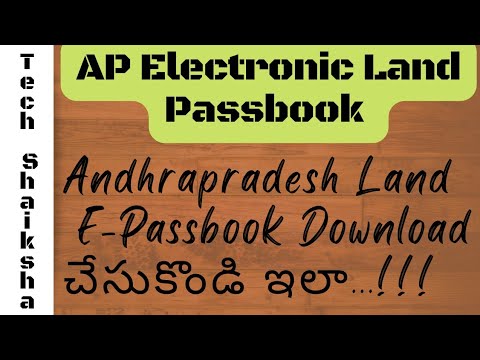 Ap Passbook How to Download Andhra Pradesh Land E-Passbook in Mobile ...!!! - YouTube