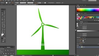 Как нарисовать ветряк в иллюстраторе, wind turbine in illustrator screenshot 2