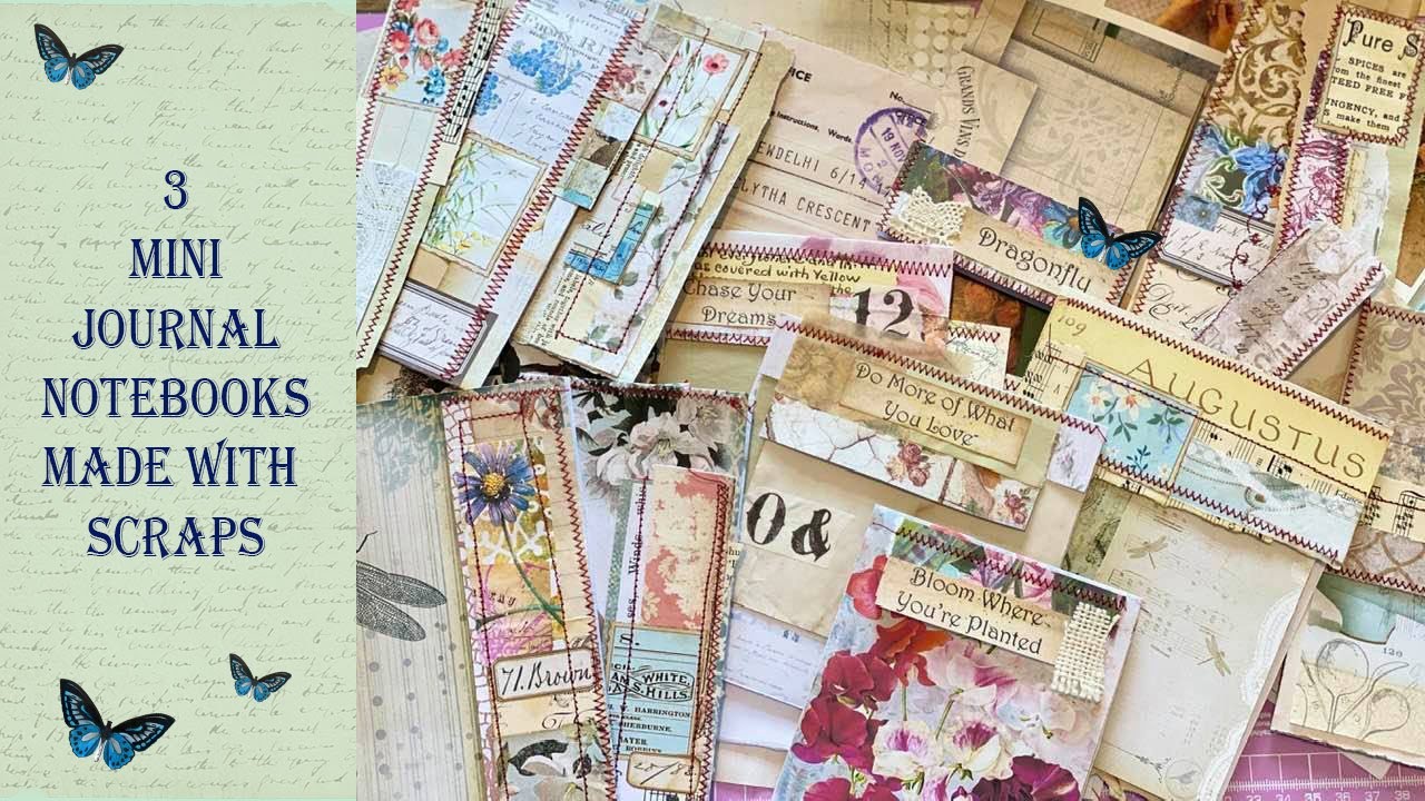 3 Mini Journal Notebooks Made from Scraps - SUPER EASY BEGINNERS ...