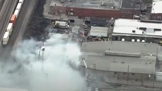 CFD Extinguishes Grass Fire That Spread to West Side Recycling Center | NBC Chicago
