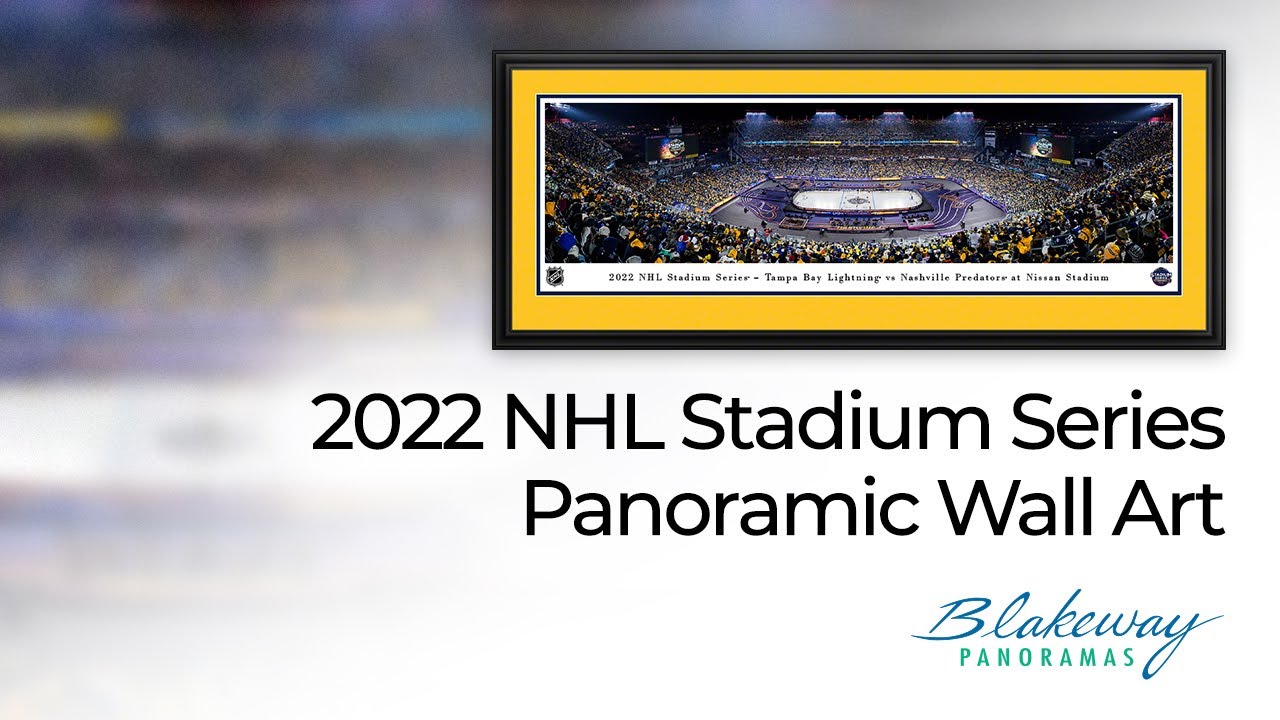 2022 NHL Stadium Series Nashville Predators vs Tampa Bay Lightning  Panoramic Art Print - Panorama Wall Decor - Blakeway Panoramas