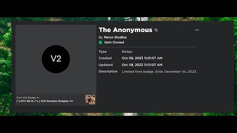 how to get beta-? "Anonymous" in scp monsters roleplay v2