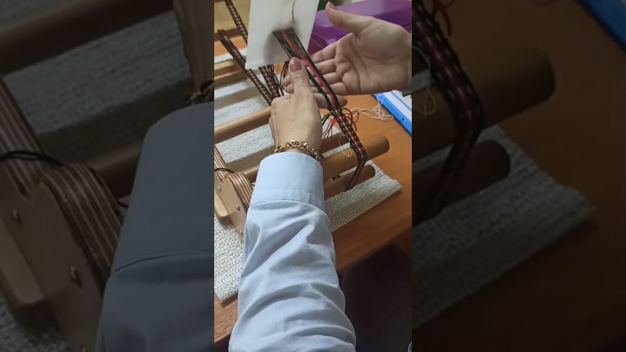 Kolay çarpana ve kolan dokuma sonu bitirme yöntemi #tabletweaving #çarpanadokuma #kolay #viralvideo 
