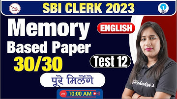 SBI Clerk 2023 | SBI Clerk English Memory Based Paper | SBI Clerk Previous Year Paper | Mahendras