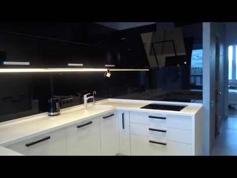 Стильная чёрно-белая кухня. №183. 00058.