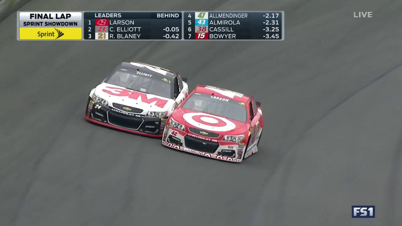 Ultimas vueltas del Sprint Showdown Segmento 3 - NASCAR Sprint Cup Series 2016 en Charlotte