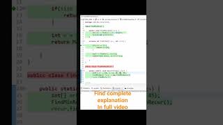 Recursion | Find min in an array #shorts #collection #programming #java #interview #techtalkwithpal