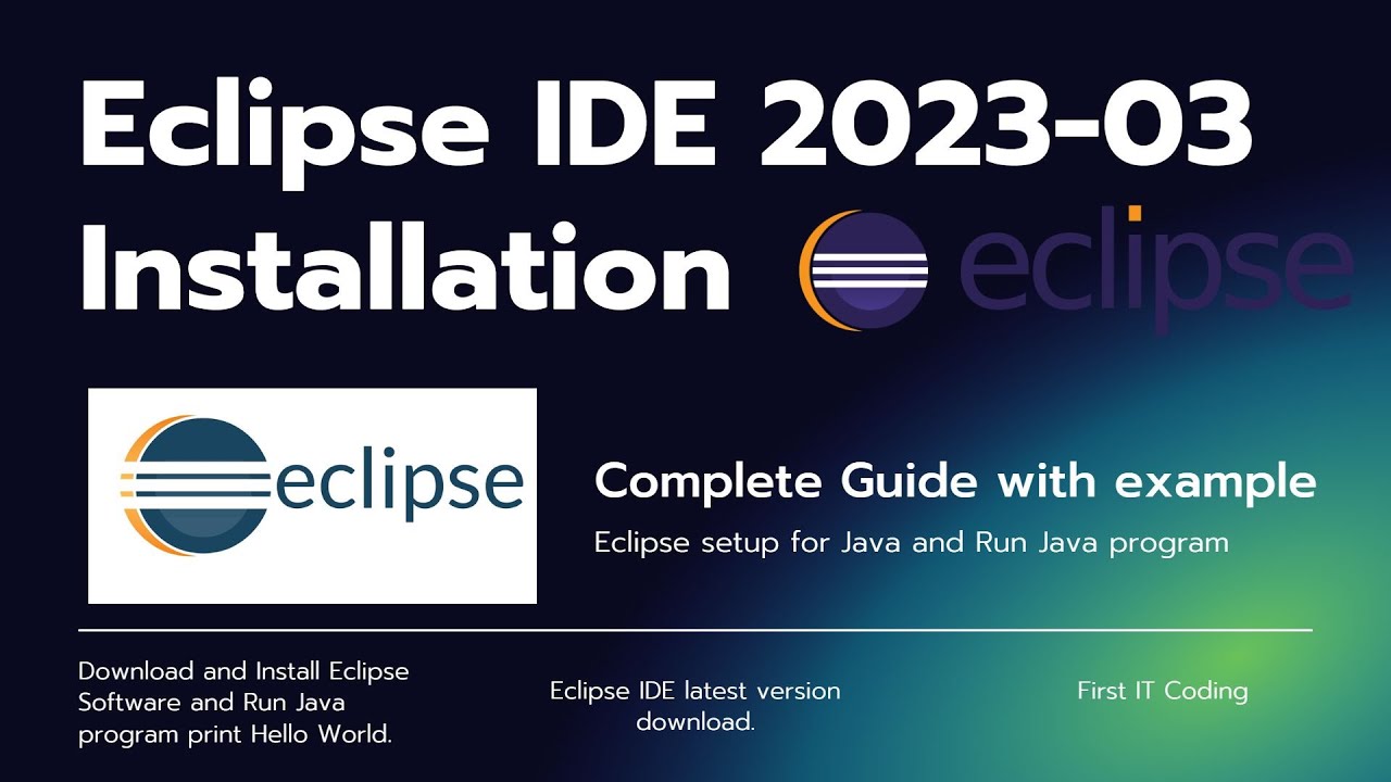 How to install Eclipse IDE 2023-03 on Window 7,8,10,11. - YouTube