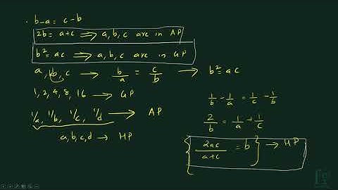 QUADRATIC EQUATIONS | AP, GP, HP TYPE