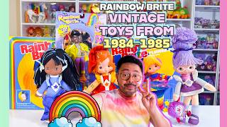 RAINBOW BRITE: 9" Dolls (Shy Violet, Indigo, La La Orange) + RARE Color Pockets | Vintage Toys 1980s