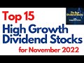 15 Best Dividend Growth Stocks For November 2022