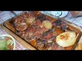 Очень сочное мясо с картошкой в духовке! Три в одном! Мясо, картошка, бульон!