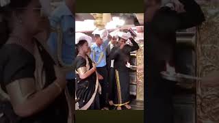 Sq Leader Sourabh S Nair with president mam in sabrimala temple Ayyappa 🛕 #major #adc