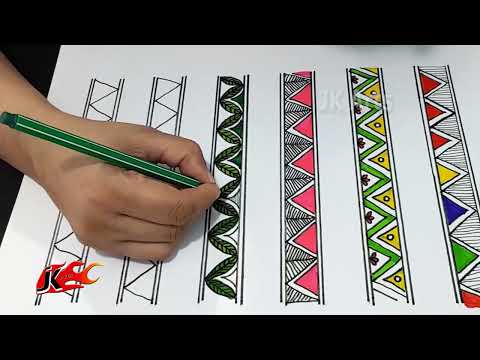 Madhubani Zigzag Borders #8a JK Arts classes