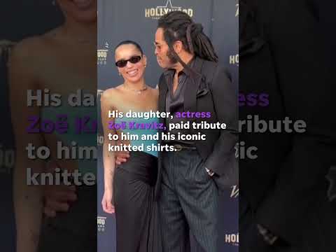 Zoë Kravitz honors dad Lenny's knitted shirts at Walk of Fame ceremony #Shorts