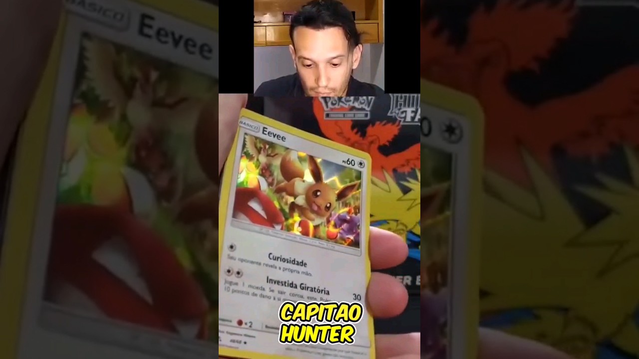 CONSEGUI UMA EEVEE LINDÍSSIMA PARA  MINHA COLEÇÃO #capitaohunter #pokemon #cartaspokemon #pokemontcg