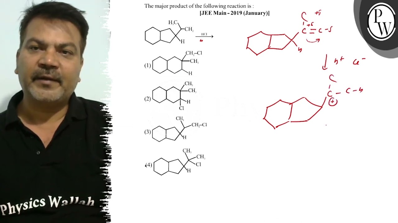 The major product of the following reaction is :
[JEE Main - 2019 (...
