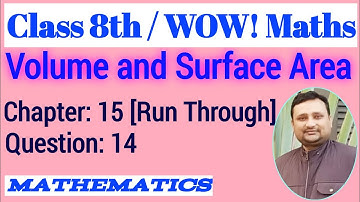 Wow Maths Class 8 Chapter 15 Run Through Question 14 | Wow Maths Class 8 Chapter 15 Run Through