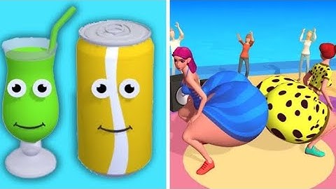 📌Juice Run 🆚️ Twerk Run 3D Satisfying Mobile Games Playing  App Gameplay Pro Videos Relaxing Game
