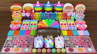 COLORFUL UNICORN I Mixing random into Storebought Slime I Relaxing slime videos#part1