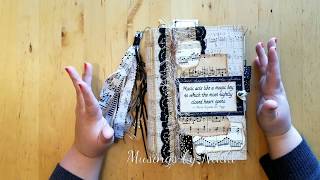 Vintage Music Themed Junk Journal Flip Through - SOLD
