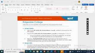 New Perspectives Access 2019 | Module 9: SAM Project 1b Ridgedale College #newperspectives