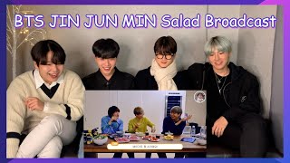 Koreans React To BTS (JIN JUN MIN Salad broadcast)