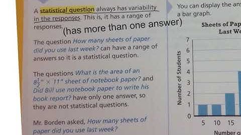 (1st part) 6th Pearson 8-1 Recognize Statistical Questions