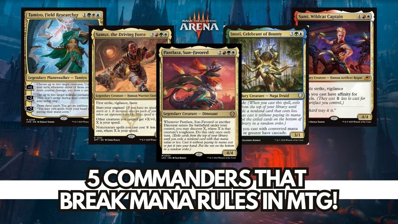 Top 5 Commanders That Let You Cast Spells for FREE! | Magic The Gathering: Arena
