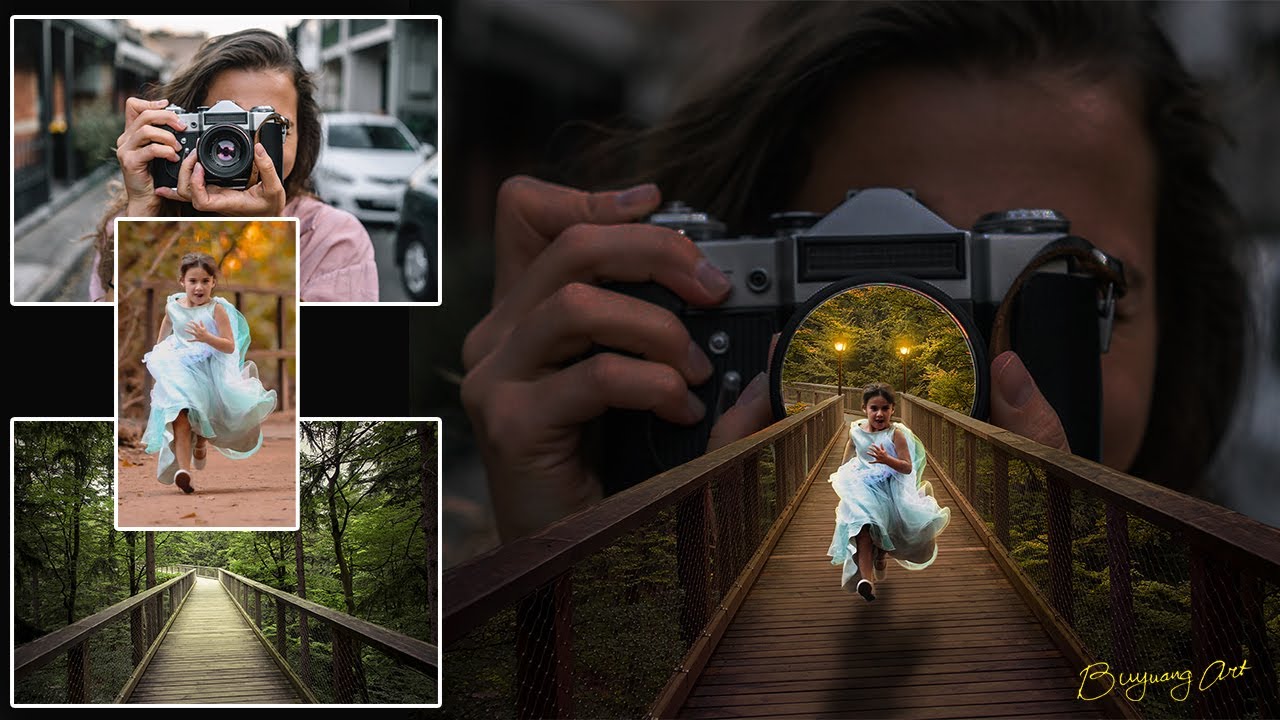 3D Pop Out Camera Effect Photoshop Manipulation Tutorial