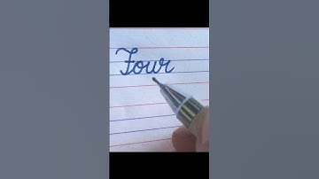 Write "Four" in cursive writing #cursivewriting #four