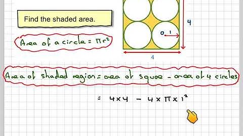 Finding shaded area using a square and 4 circles