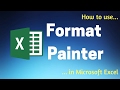 Excel Basics - Using the Format Painter Button/Tool