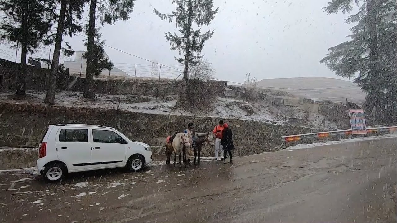 Shimla Kufri Live Snowfall || Himachal Pradesh, India