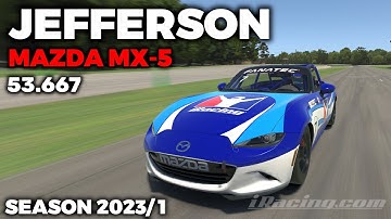 iRacing Jefferson Circuit MX-5 - Guide Lap + Hot Lap + Setup + blap file - 53,667