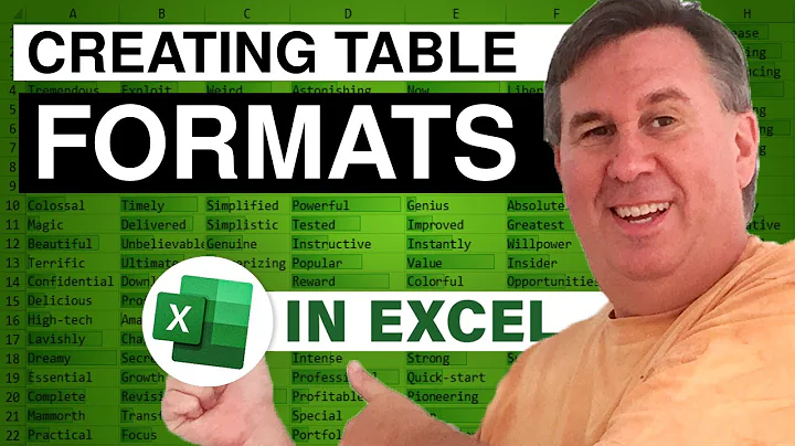 Excel - Create Custom Table Formats: Banded Rows, Conditional Formatting, & More! - Episode 935