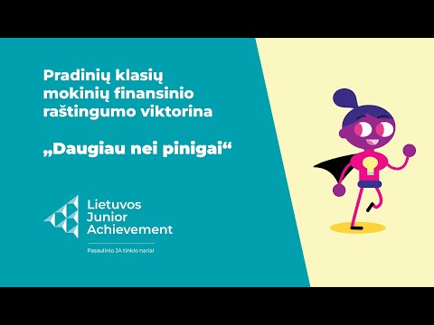 Pradinių klasių mokinių finansinio raštingumo viktorina „Daugiau nei pinigai“ 1-2 kl.