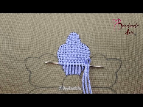 ¡Puntadas fáciles! ??BORDADO DE FLORES CON PUNTO PETATILLO ??✨