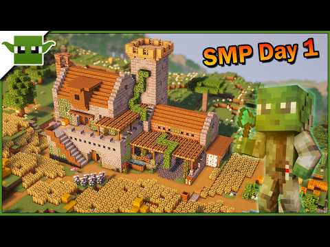 I Built The Perfect Starter Base (minecraft Smp Day 1)