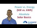 Power Vs Energy (kW vs. kWh) : Absolute Solar Power Basics