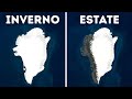 Cosa rende scura la calotta glaciale della Groenlandia in estate