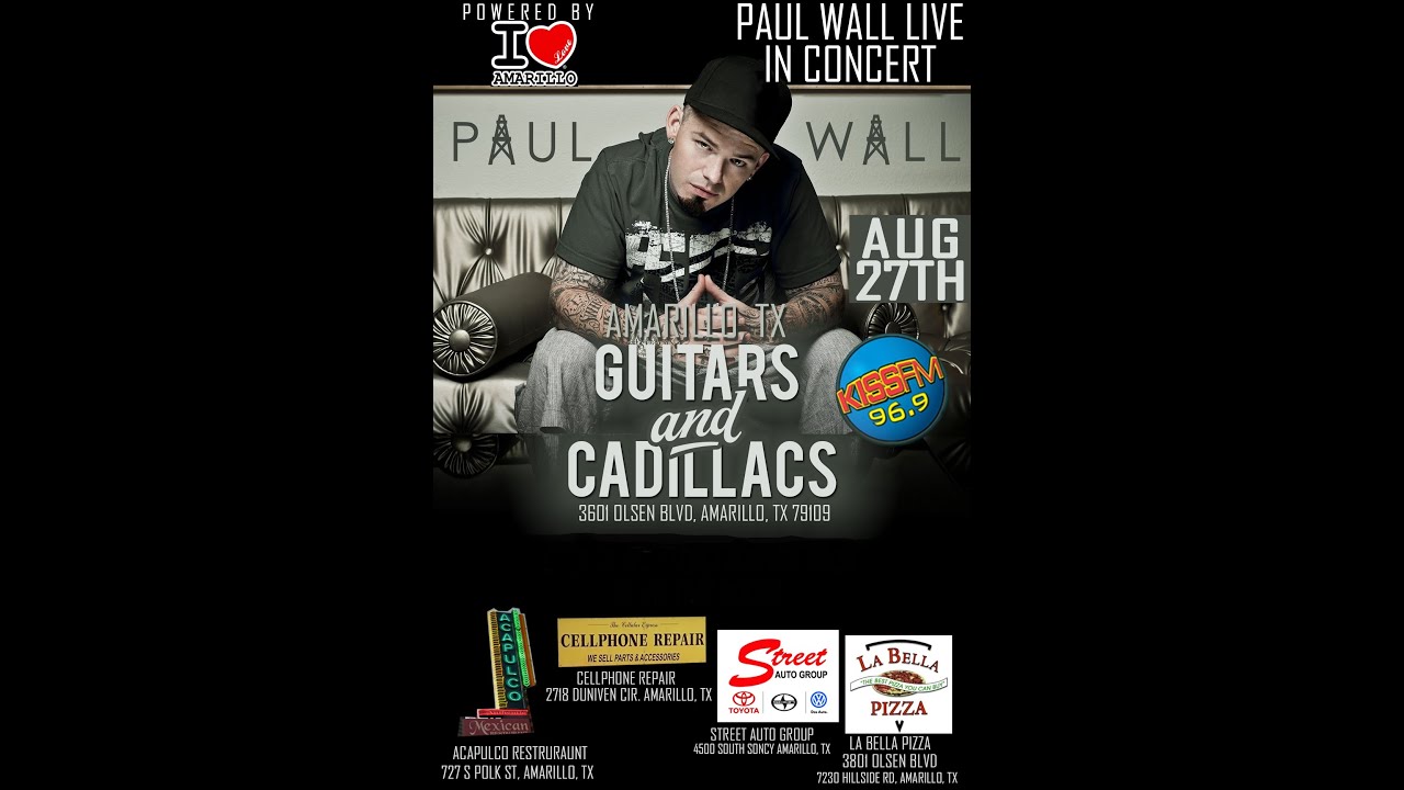 Paul Wall live Amarillo Guitars & Cadillac (promo) YouTube