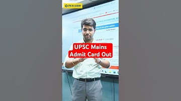 UPSC Mains Admit Card out #upsc #upscmains #shorts