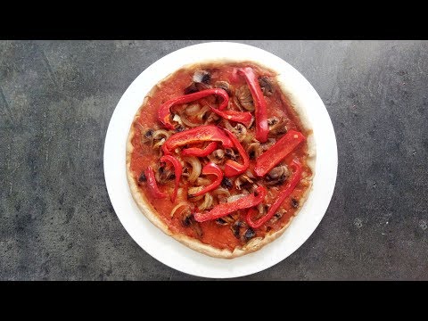 healthy-crunchy-vegan-rye-flour-pizza-with-mushrooms-|-easy-vegeterian-recipe