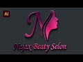 How To Design Beauty Selon Logo in adobe illusrator Afsomali