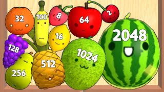 WATERMELON GAME 3D - ASMR Gameplay (Fruits Evolution, Level Up Merge Suika Balls 2048) screenshot 4