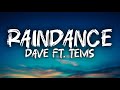 Dave Raindance Lyrics Video Ft Tems