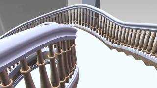 Custom Marble & Travertine Staircase Design 3D Virtual Tour - Signature Staircase Corp