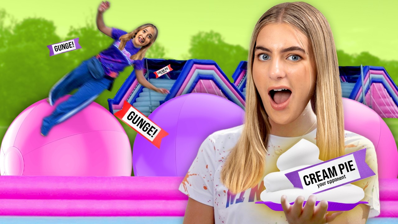 Collect the Flags or Get Gunged! Messy Ninja Course Challenge!